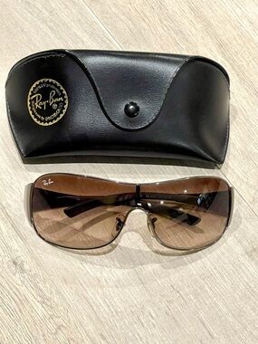 Ray-Ban Highstreet RB 3321 041/13 3N Sunglasses Gunmetal Shield Gradient lense